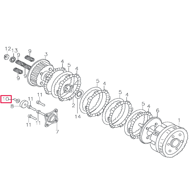 Empujador embrague Pitbike motor 150-3 150-5 YX
