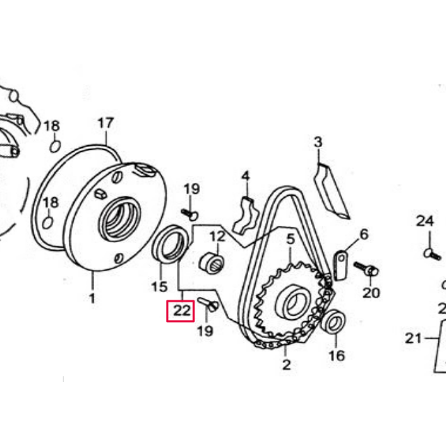 Piñón completo arranque elec. Pitbike motor 150-3E YX