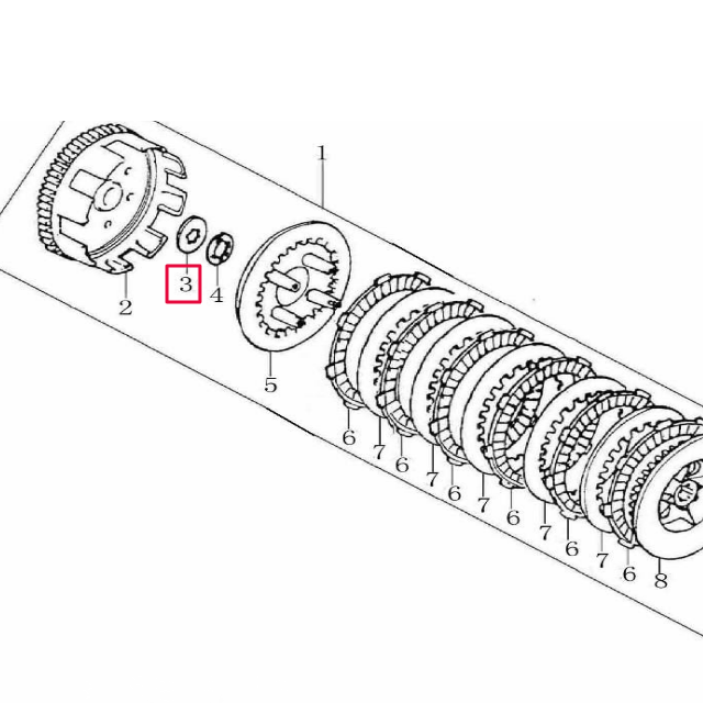 Arandela campana de embrague Pitbike Zongshen 155Z