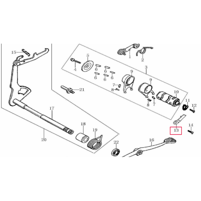 Pletina interruptor punto muerto Pitbike Zongshen 155Z