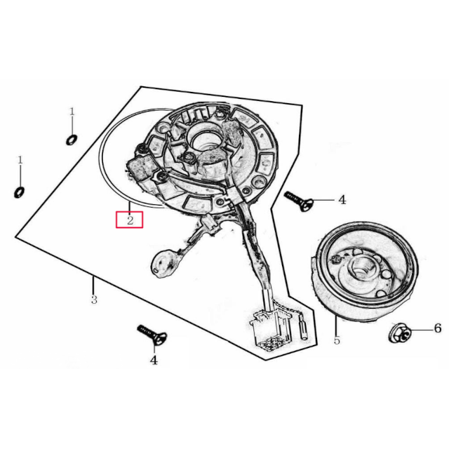 Junta tórica pletina encendido 106,8x2 Pitbike Zongshen 155Z
