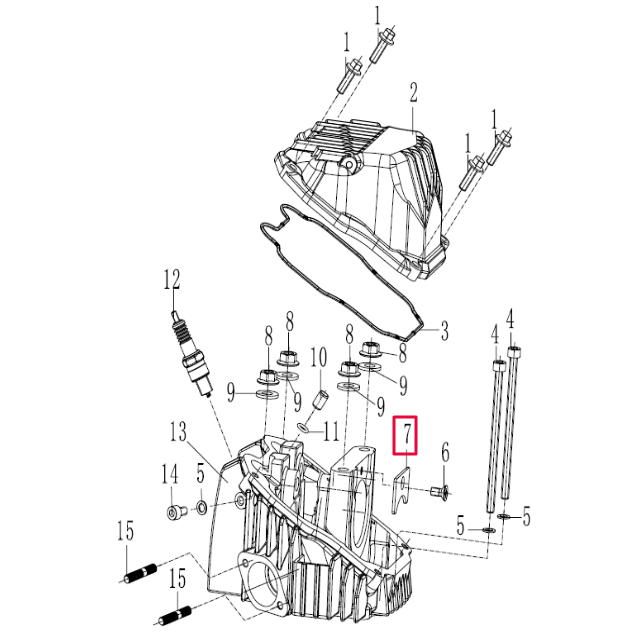 Pletina tope eje de balancines Pitbike motor 190 Zongshen