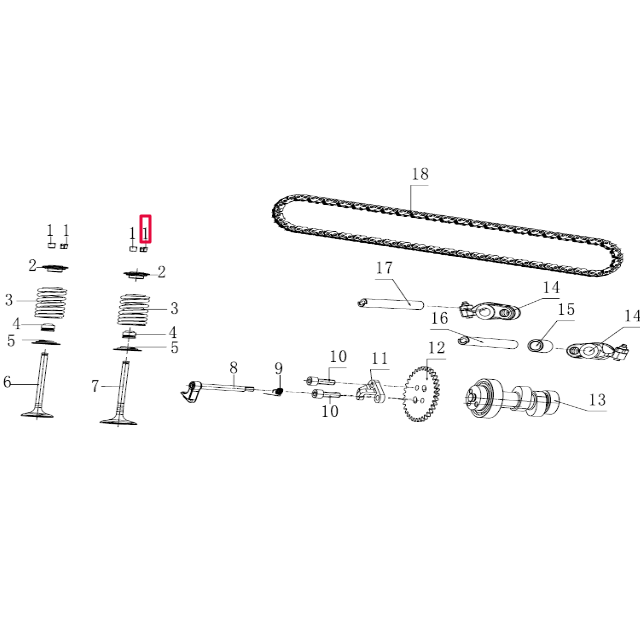 Semicono fijación válvula Pitbike motor 190 Zongshen