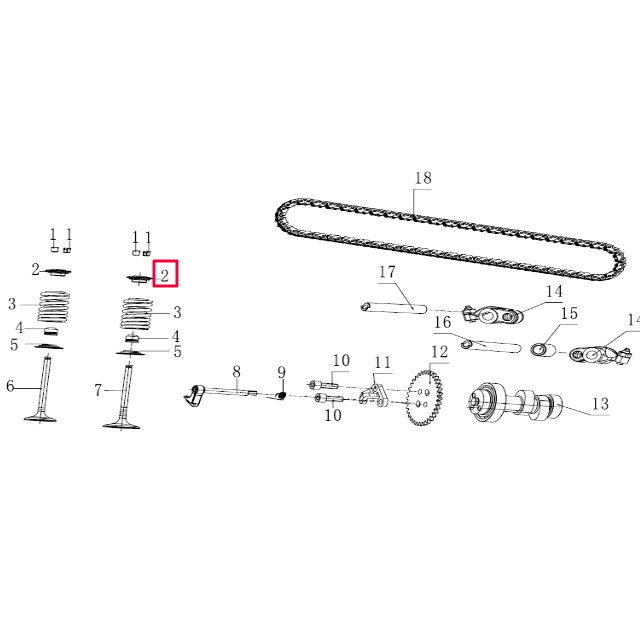 Copela muelle de válvula Pitbike motor 190 Zongshen