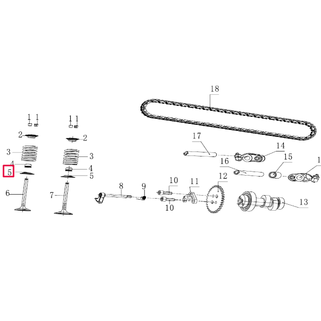 Asiento muelle de válvula Pitbike motor 190 Zongshen