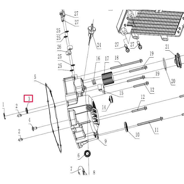 Retén tapa embrague 12x20x5 Pitbike motor 190 Zongshen