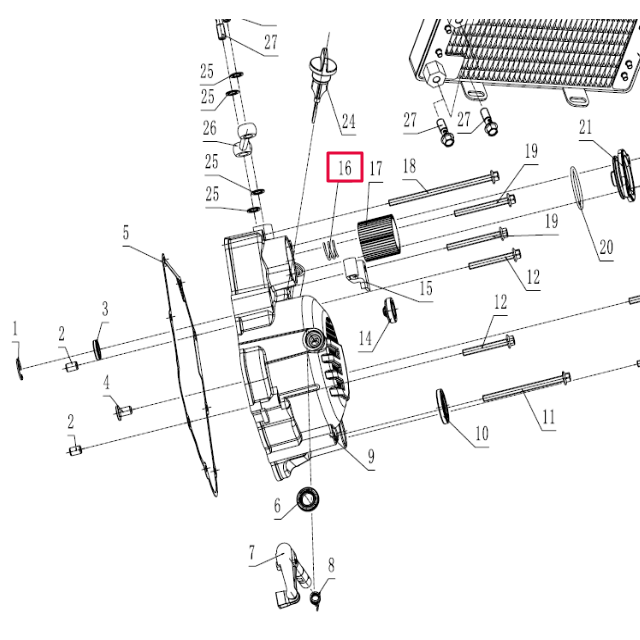 Muelle filtro de aceite Pitbike motor 190 Zongshen