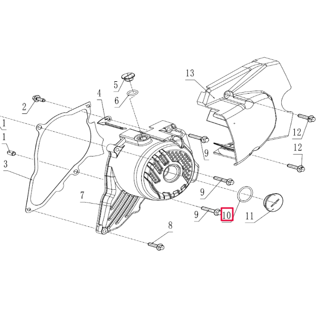 Junta tórica tapón grande tapa encendido Pitbike motor 190 Zongshen