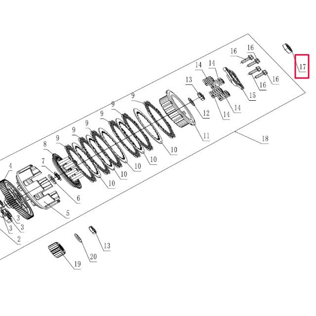 Rodamiento embrague 6000 Pitbike motor Z155 ZS190 Zongshen