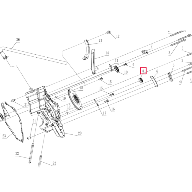 Retén pedal de cambio 11,6x24x10 Pitbike motor 190 Zongshen