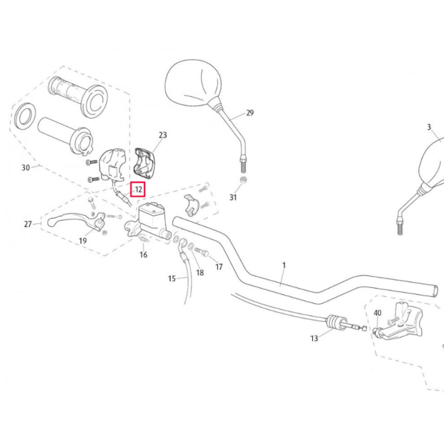 Cable de gas Rieju 125 Marathon / 250 Tango