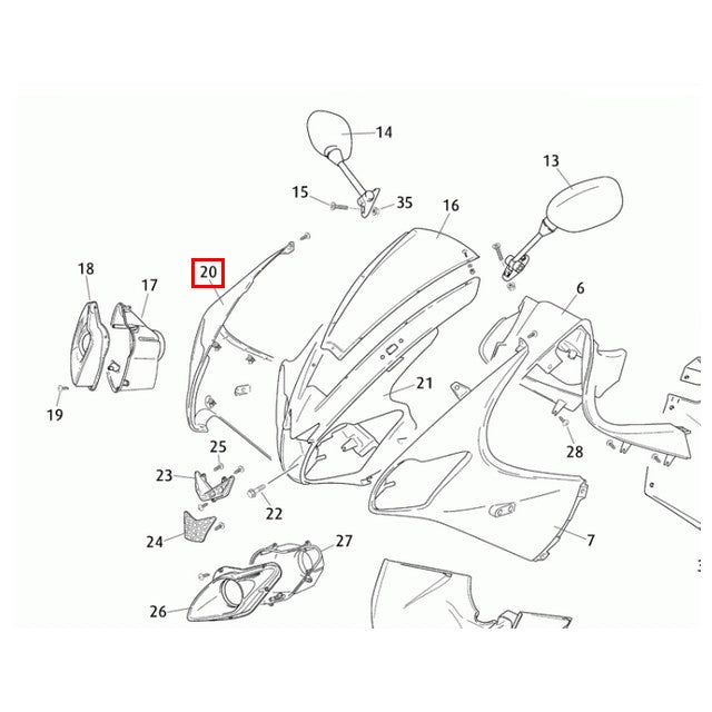 Carenado derecho faro Rieju RS3 negro