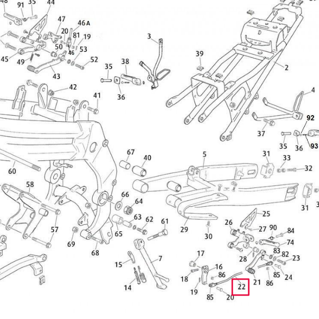 Varilla mando cambio Rieju RS3 50-125