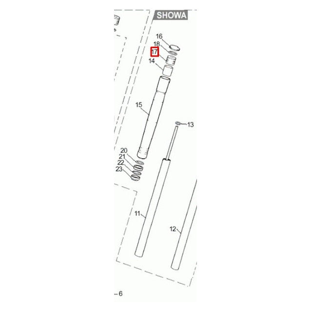 Tapón rosca para suspensión Showa Rieju 50 MRX / 50-125 RS2/RS3