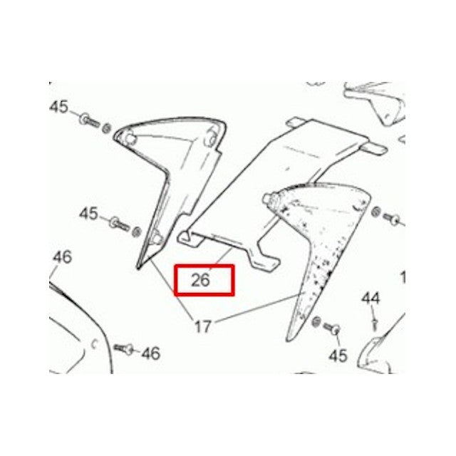 Paso de rueda trasero Rieju 50-125 RS2