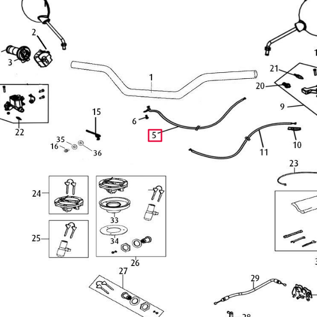 Cable de gas Rieju Century 125 Euro 4