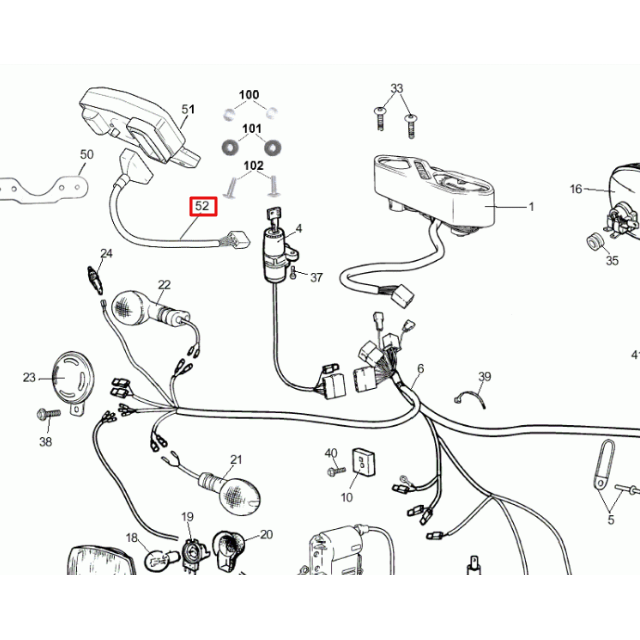 Cable cuadro cuentakilómetros Rieju MRX 50 / SMX 50-125