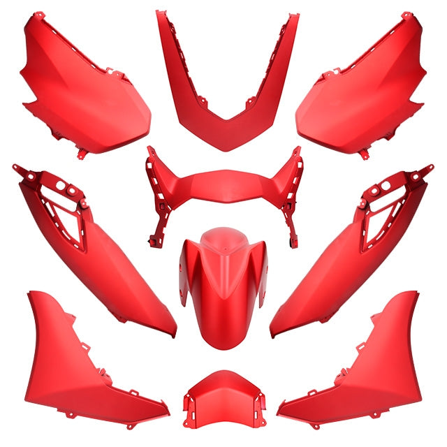 Kit de carenados Yamaha Nmax 2021> 10 piezas Rojo Mate Metal (MDRM3) Allpro
