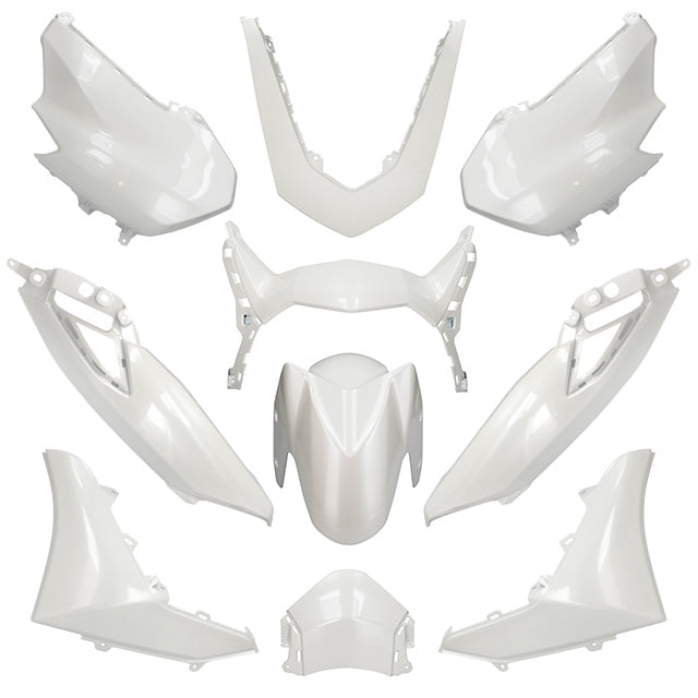Kit de carenados Yamaha Nmax 2021> 10 piezas Blanco Metal (WM6) Allpro