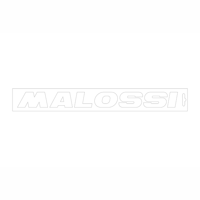 Pegatina Malossi blanco 32x3,5cm