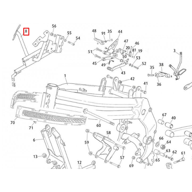 Soporte delantero faro y cuentakilómetros Rieju 