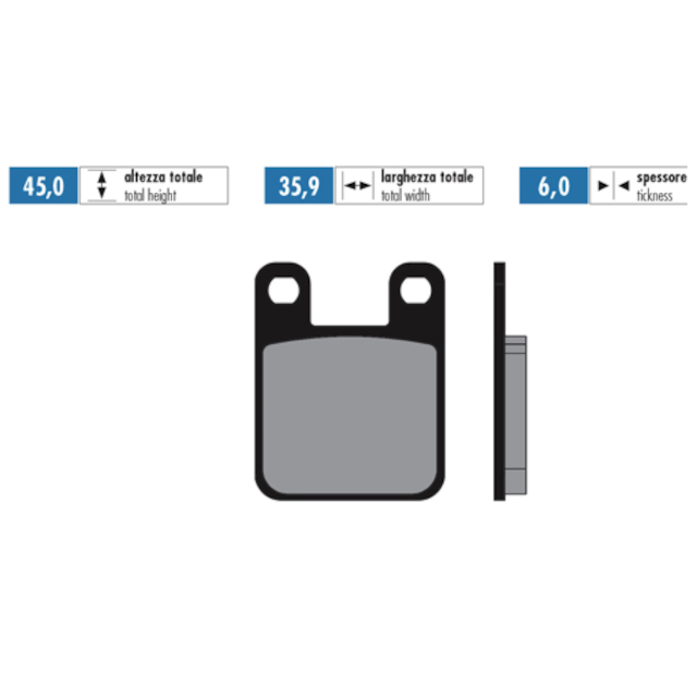 Pastillas de freno Polini For Race Derbi Senda / Rieju / Peugeot - Orgánico