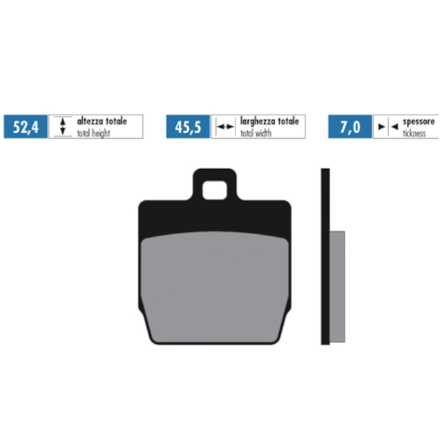 Pastillas de freno Polini For Race Yamaha Aerox 50cc - Orgánico