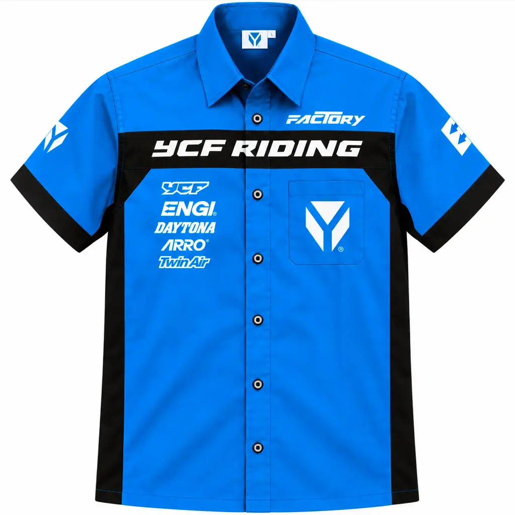 Camisa YCF Racing Azul claro Talla XL