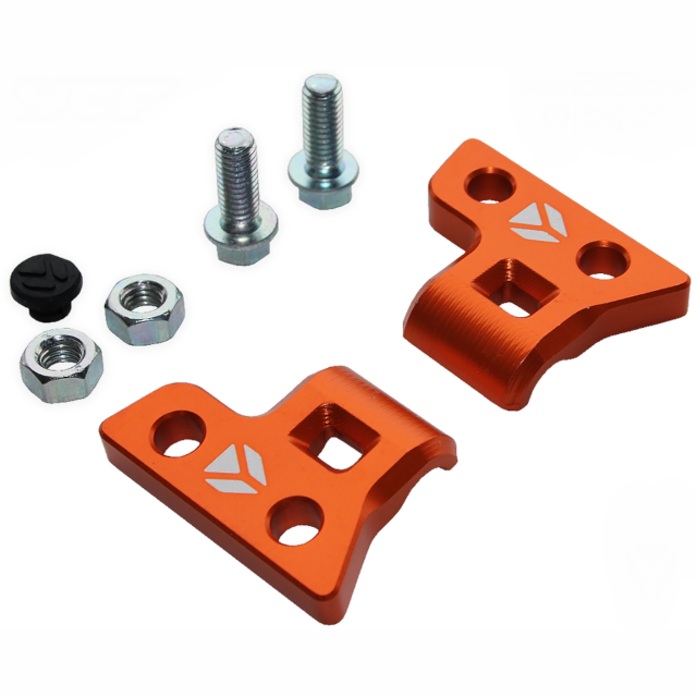 Soporte CNC Latiguillo de freno delantero Pitbike YCF - Naranja