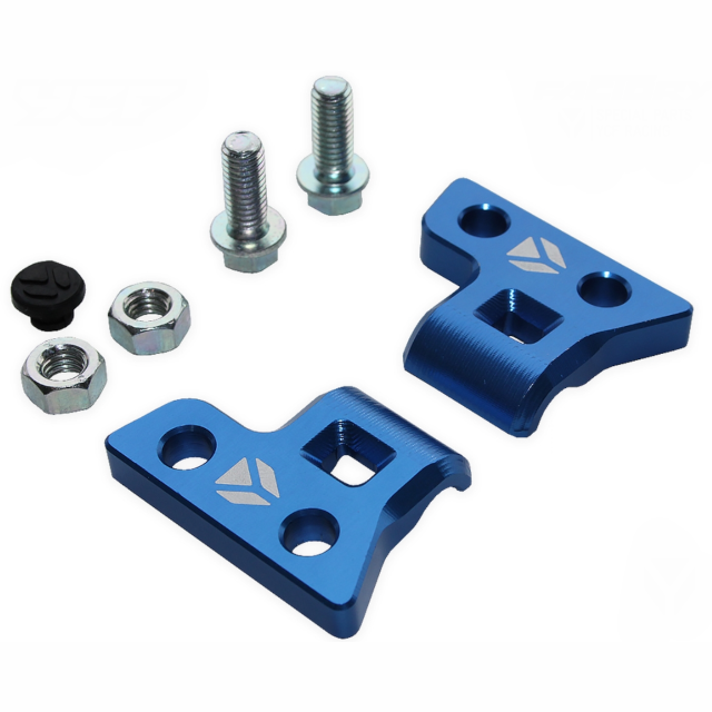 Soporte CNC Latiguillo de freno delantero Pitbike YCF - Azul