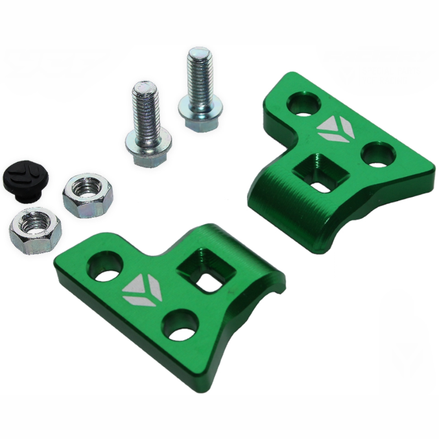 Soporte CNC Latiguillo de freno delantero Pitbike YCF - Verde
