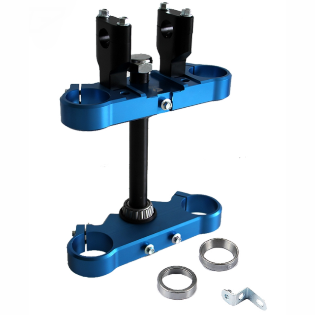 Tija completa de aluminio CNC 48/45 160mm Pitbike YCF - Azul