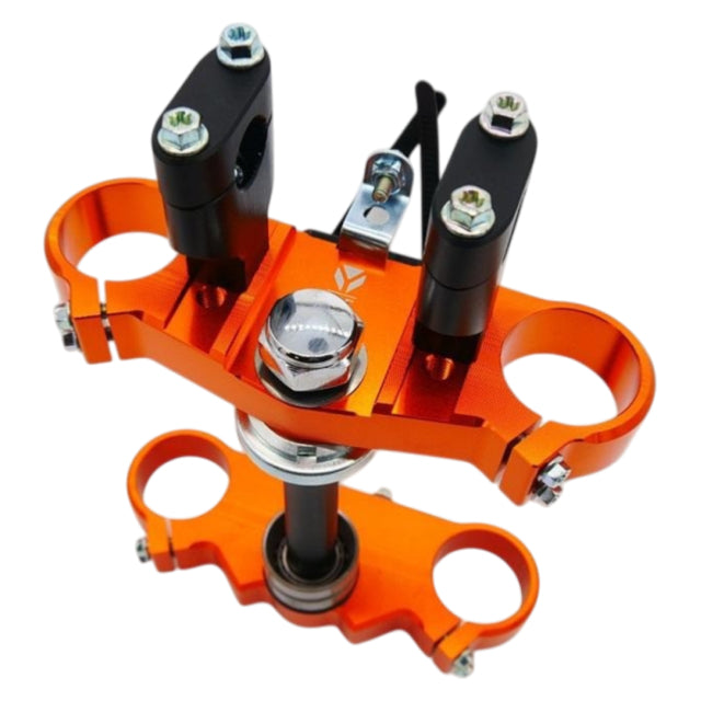 Tija completa de aluminio CNC 48/45 160mm Pitbike YCF - Naranja