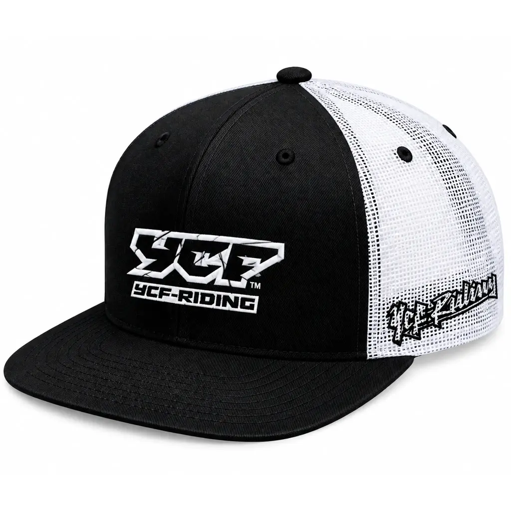 Gorra visera plana YCF - Negro
