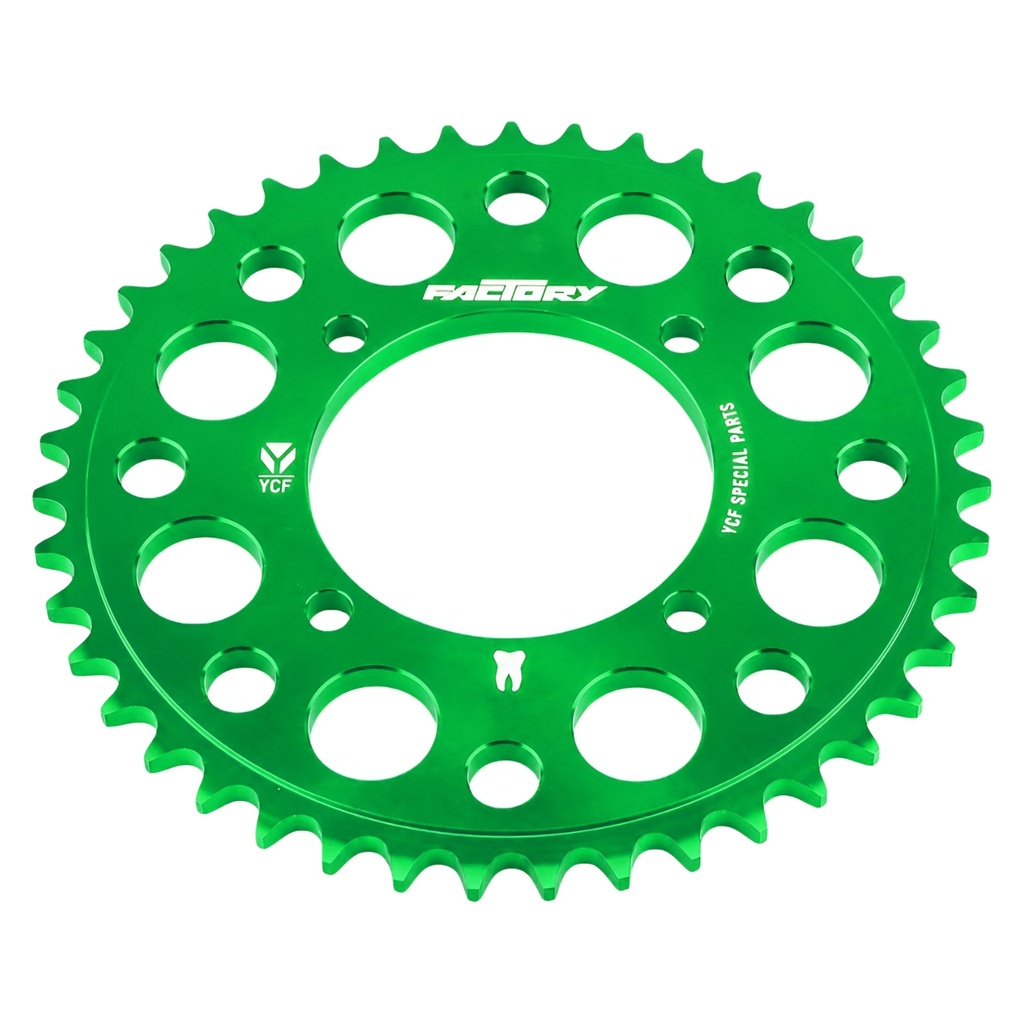 Corona Pitbike Z-41 420 4 agujeros Aluminio Verde YCF