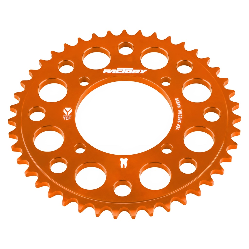 Corona Pitbike Z-43 420 4 agujeros Aluminio Naranja YCF