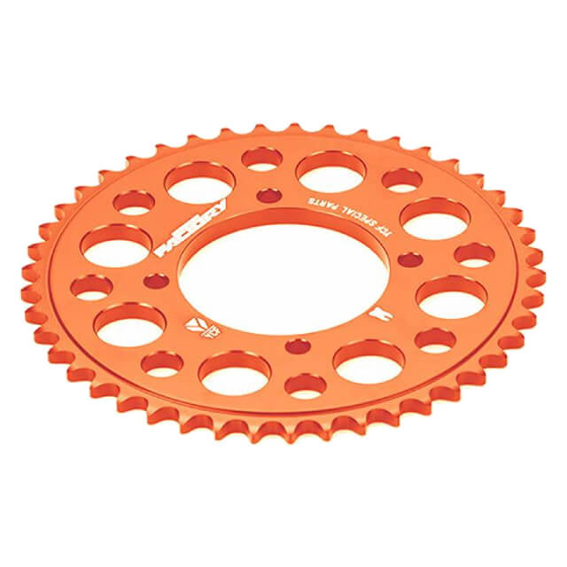Corona Pitbike Z-47 420 4 agujeros Aluminio Naranja YCF