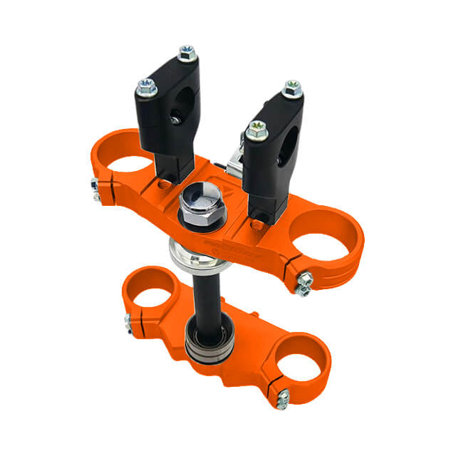Tija completa de aluminio CNC 48/48 170mm Pitbike YCF Factory SP3 - Naranja