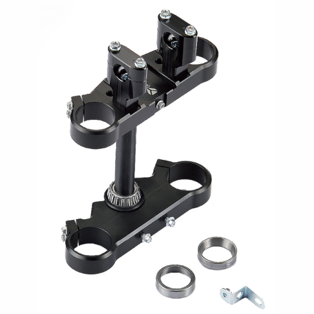 Tija completa de aluminio CNC 48/45 160mm Pitbike YCF - Negro