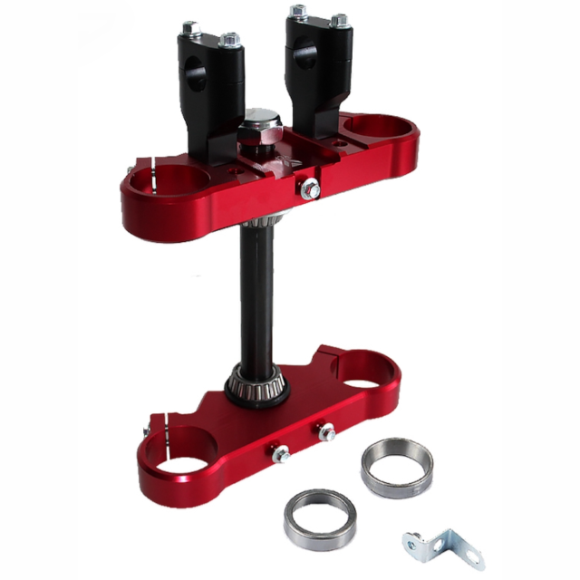 Tija completa de aluminio CNC 48/45 160mm Pitbike YCF - Rojo