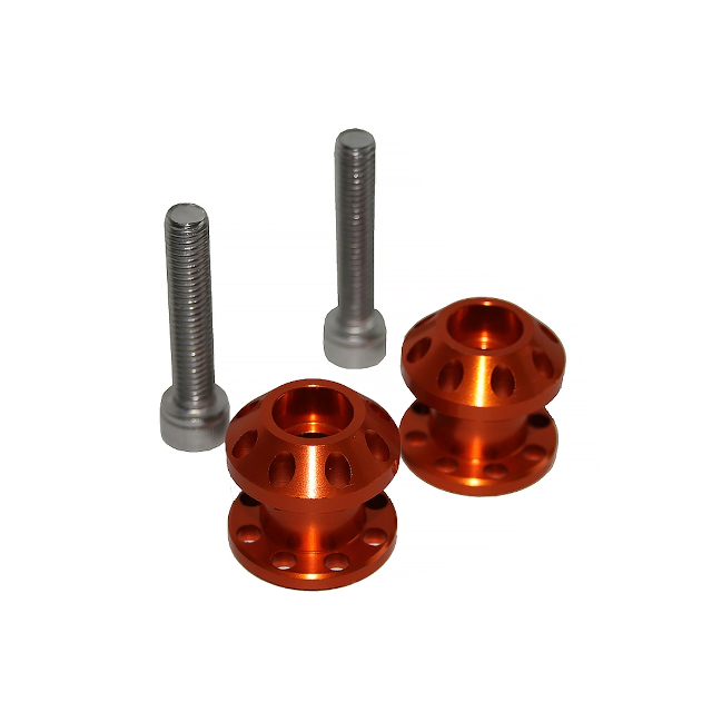 Diabolos aluminio CNC M8x40mm YCF - Naranja