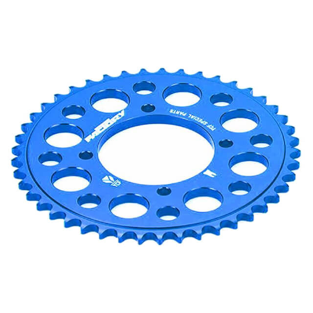 Corona Pitbike Z-47 420 4 agujeros Aluminio Azul YCF