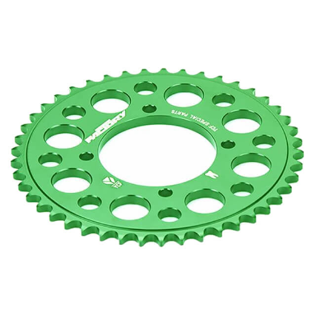 Corona Pitbike Z-47 420 4 agujeros Aluminio Verde YCF