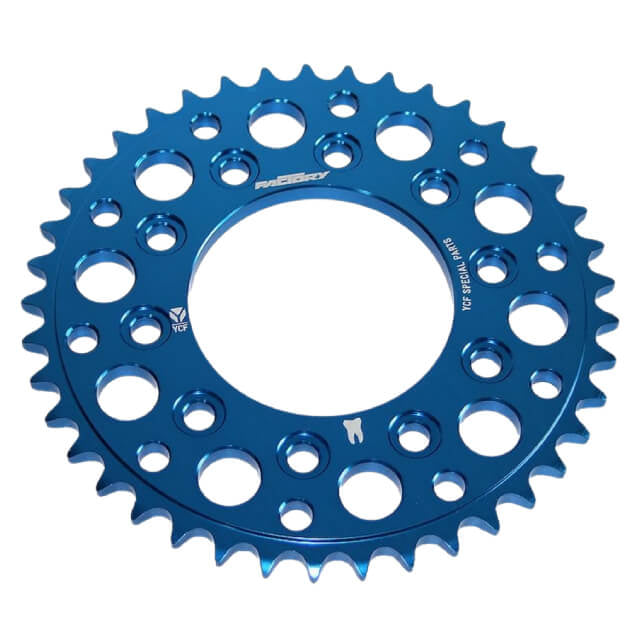 Corona Pitbike Z-43 420 5 agujeros Aluminio Azul YCF