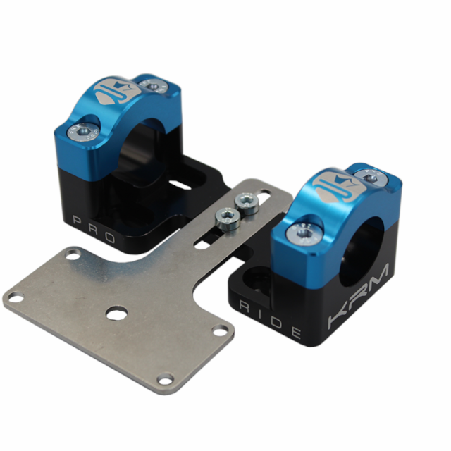 Torretas de manillar 28mm reforzadas KRM - Negro / Azul