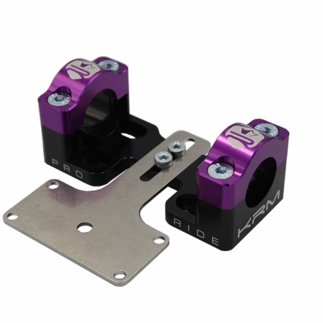 Torretas de manillar 28mm reforzadas KRM - Negro / Violeta