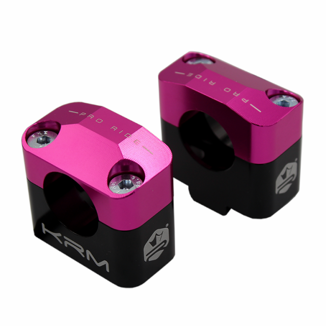 Torretas de manillar 28mm KRM - Negro / Rosa