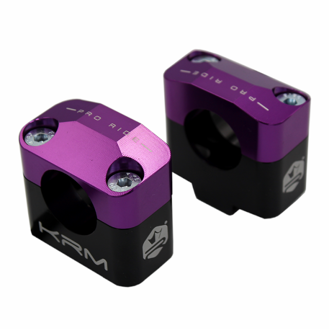 Torretas de manillar 28mm KRM - Negro / Violeta
