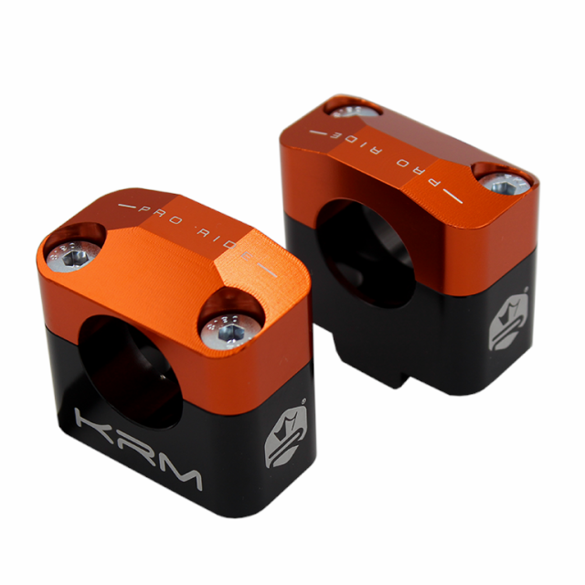 Torretas de manillar 28mm KRM - Negro / Naranja