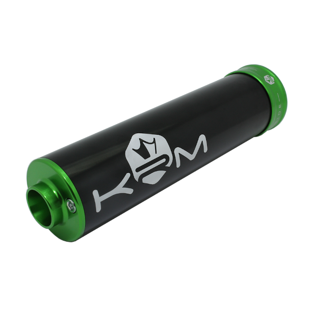 Silenciador 90-110cc aluminio 2019 KRM - Negro / Verde
